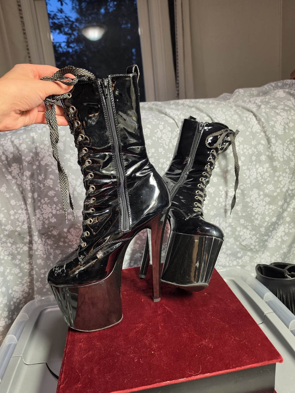 Pleaser 8" Enchant-1040 women's size 10 pole dancing boots heels